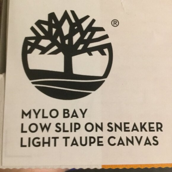 NWT in box Timberland men's size 8 Mylo Bay slip on canvas sneakers light taupe - Picture 4 of 6